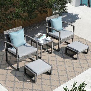Wicker/Rattan 2 - Person Seating Group with Cushions by Red Barrel Studio®