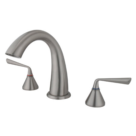 Kingston Brass Silver Sage Double Handle Deck Mounted Roman Tub Faucet Wayfair