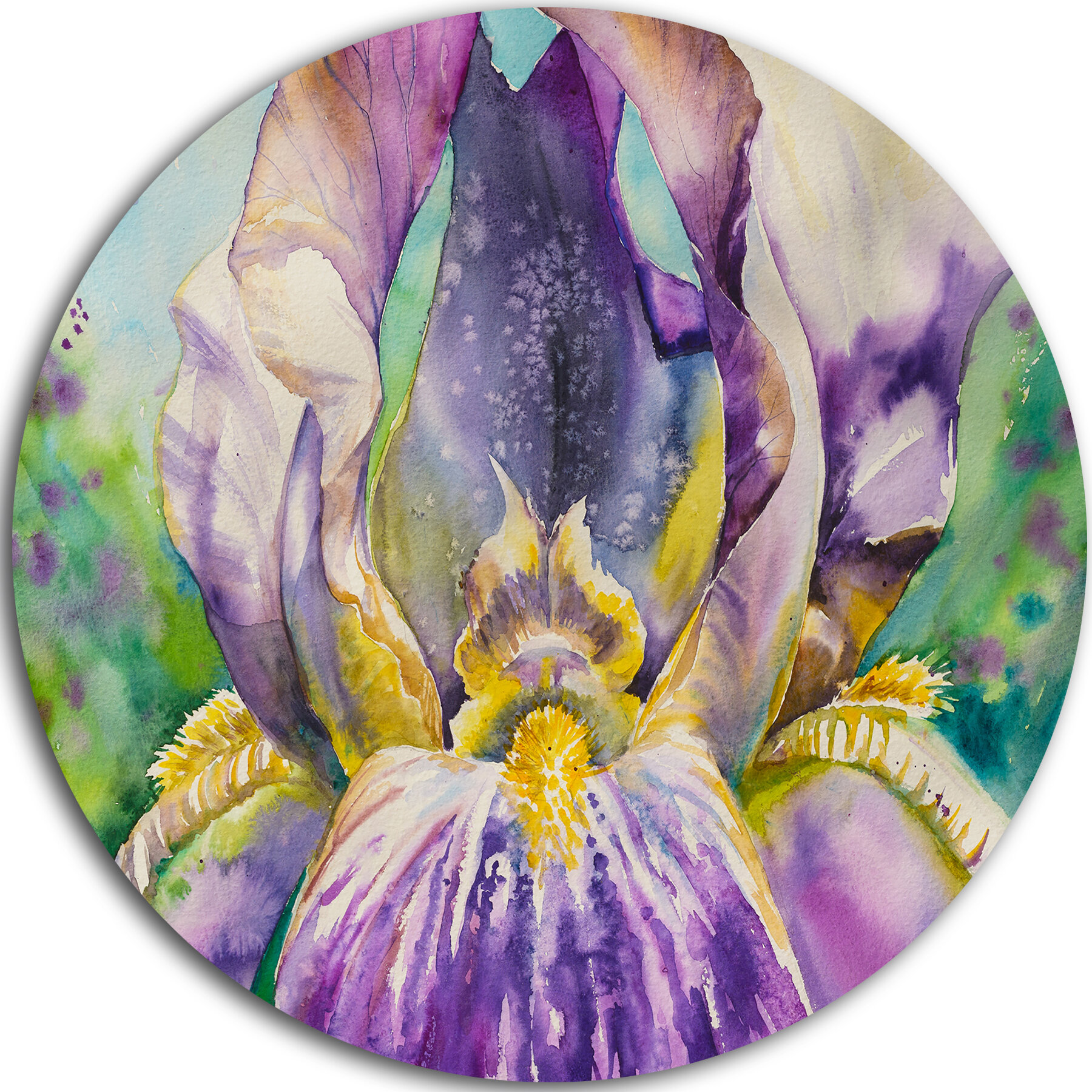 Designart Iris Flower Close Up Graphic Art Print On Metal Wayfair