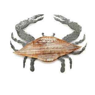 CRABS METAL SIGN Nautical Seaside Beach House Crab Restaurant Home Decor 