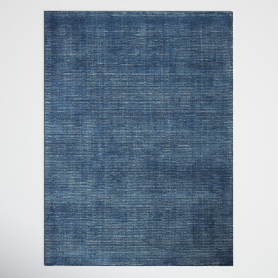 Maelle Hand Loomed Wool Blue Area Rug