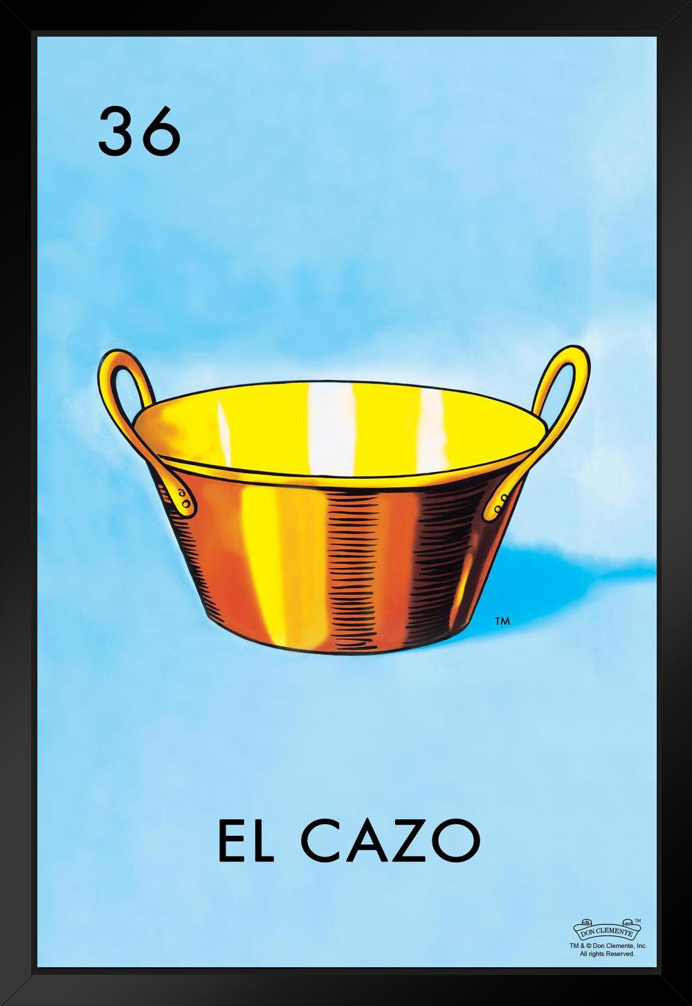 Trinx 36 El Cazo Saucepan Loteria Card Mexican Bingo Lottery Black Wood  Framed Poster 14X20 - Picture Frame Print | Wayfair