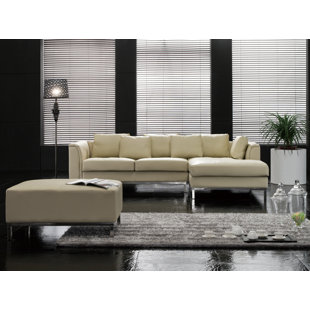 Tachani Leather Sectional by Orren Ellis