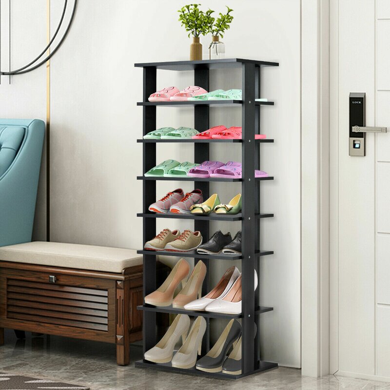 Rebrilliant 14 Pair Shoe Rack Reviews Wayfair