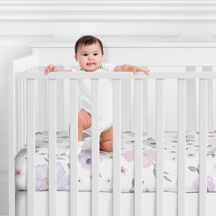 pink fitted cot sheet