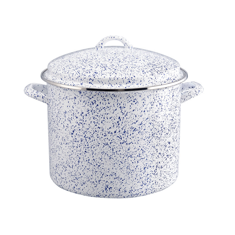 Paula Deen 12 qt. Enamel-on-Steel Stock Pot with Lid ...