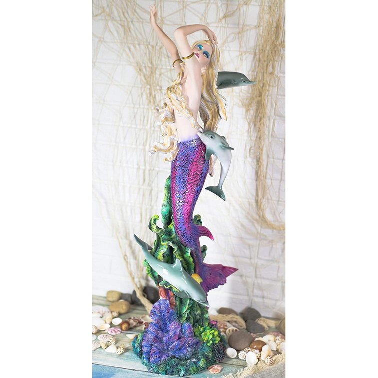 Mermaid Undersea Sign Vintage metal coastal decor FREE SHIPPING topless woman 