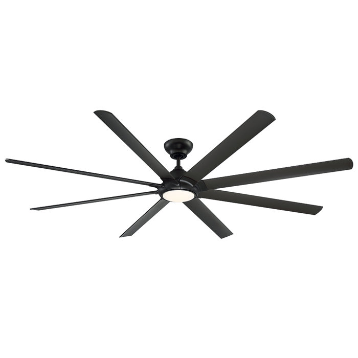 Hydra 8 Blade Outdoor Led Smart Ceiling Fan Light Kit Included