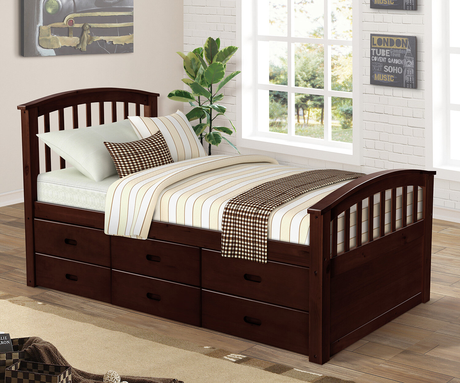 Espresso Wood Storage Included Beds You Ll Love In 2021 Wayfair