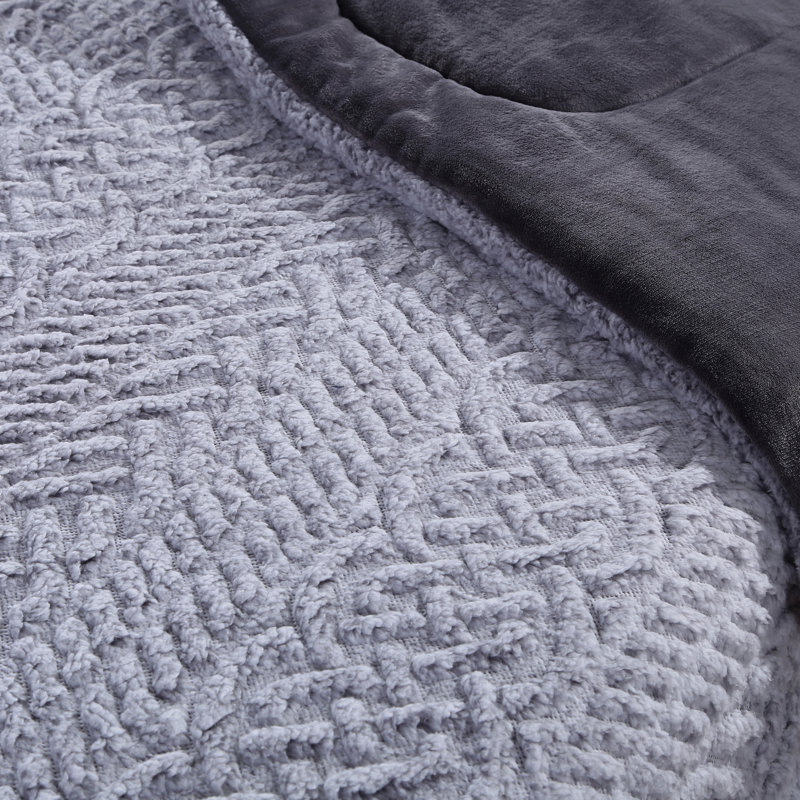 Berkshire Blanket Ultrasonic Sherpa Comforter Set Reviews Wayfair
