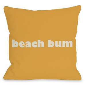 Beach Bum Throw Pillow