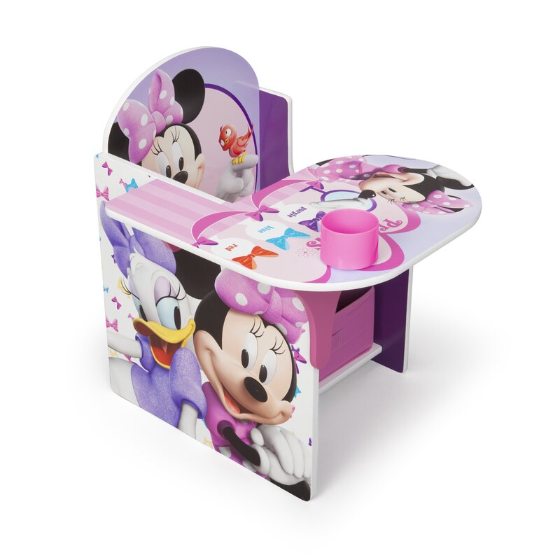Delta Children Minnie Kids Desk Chair With Storage Compartment And