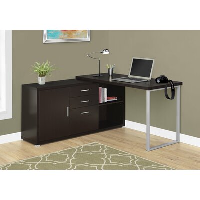 Dariell 3 Drawer L Shape Corner Desk Latitude Run