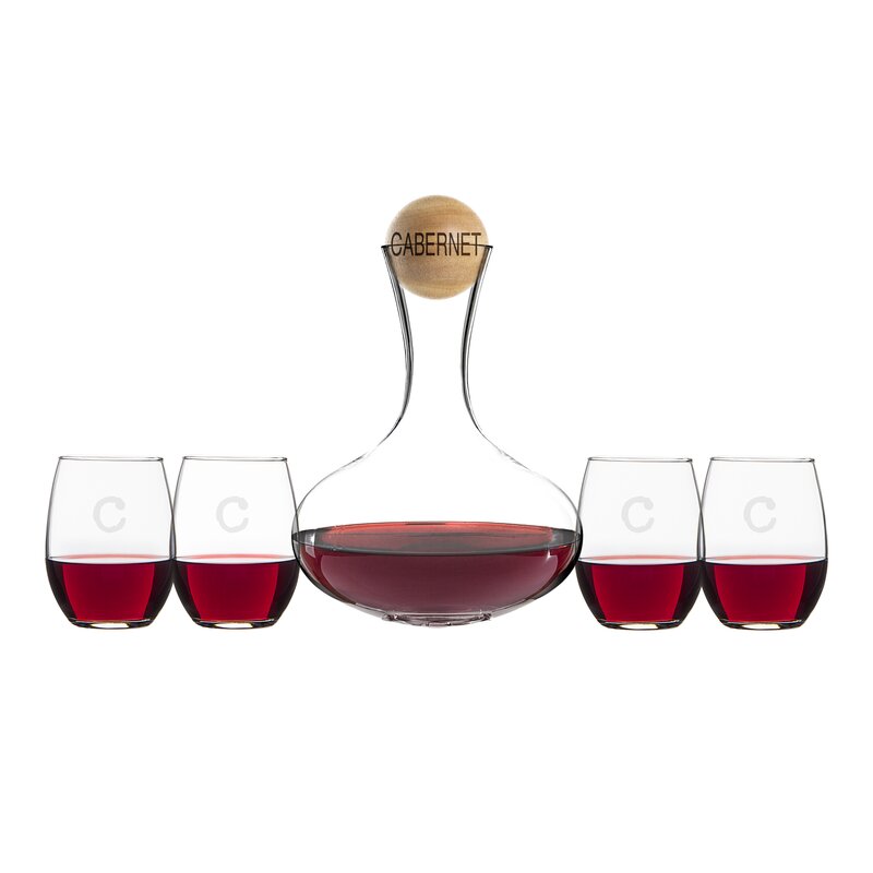 Cathys Concepts 5 Piece Wine Decanter Set Reviews Wayfair