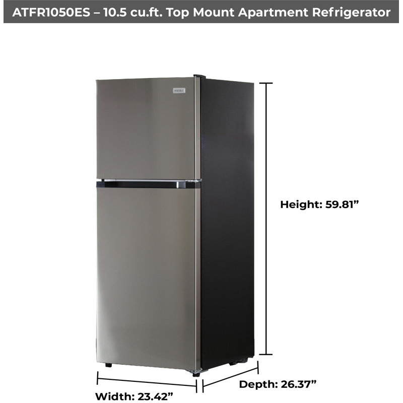 Equator 24 Top Freezer Energy Star 10 5 Cu Ft Refrigerator Wayfair