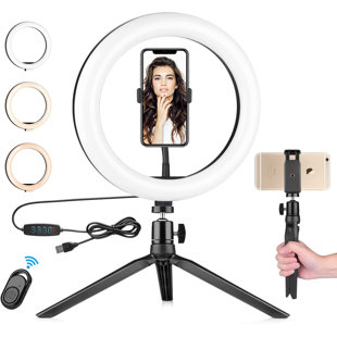 11.4'' Desktop Selfie Ring Light with Stand and Phone Holder,Floor-Standing Portable Dimmable LED Ring Light with Phone Holder Make Up Light for Live Stream/YouTube Video/Tiktok Black 11.4'' Desktop Selfie Ring Light with Stand and Phone Holder,Floor-Standing Portable Dimmable LED Ring Light with Phone Holder Make Up Light for Live Stream/YouTube Video/Tiktok Black