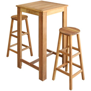 Clotilde 3 Piece Pub Table Set