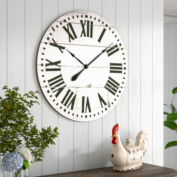 Oversized Caoimhe French Country With Shiplap Face 30 Wall Clock Oversized Caoimhe French Country With Shiplap Face 30 Wall Clock