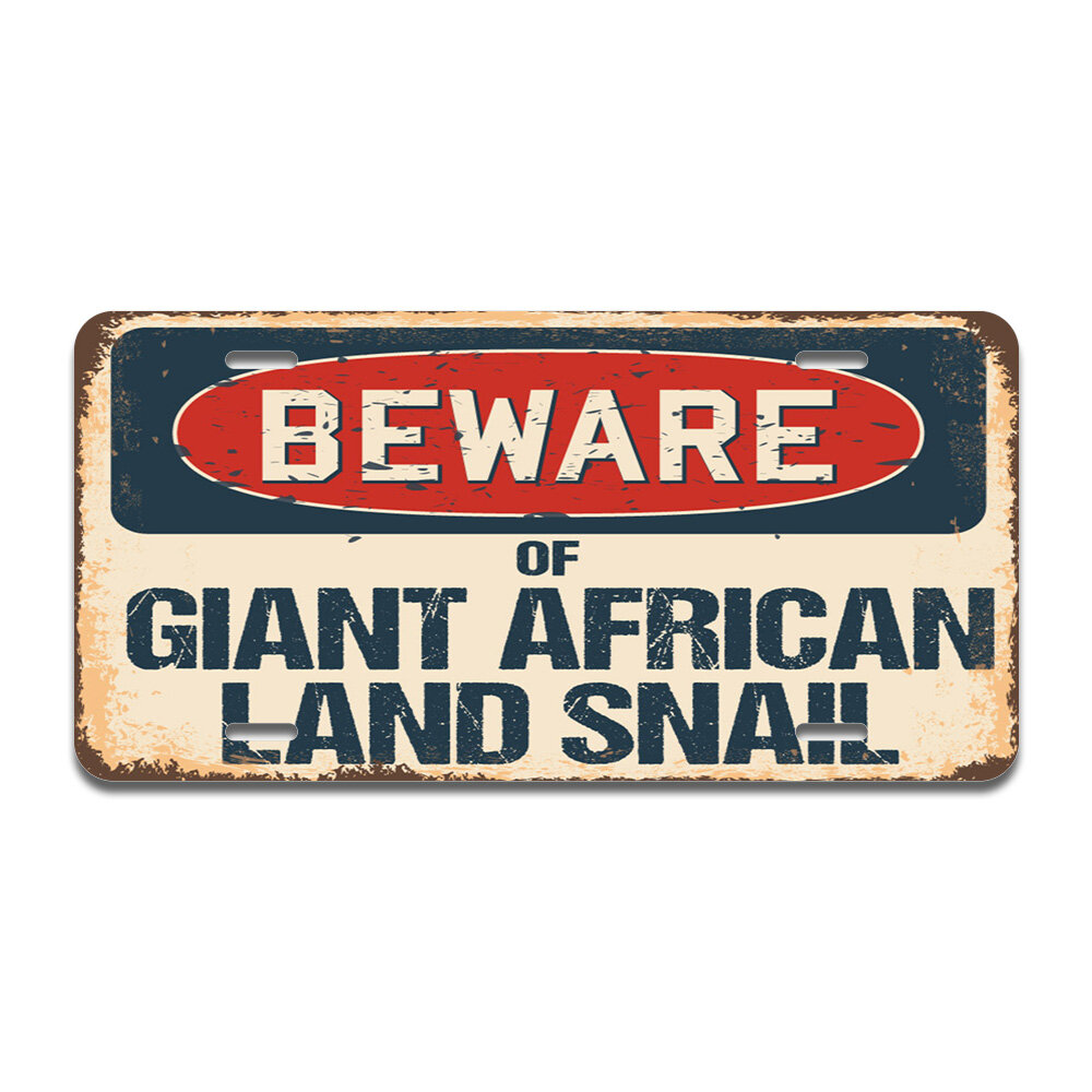 Beware Of Giant African Land Snail Rustic Sign SignMission Classic Decoration 