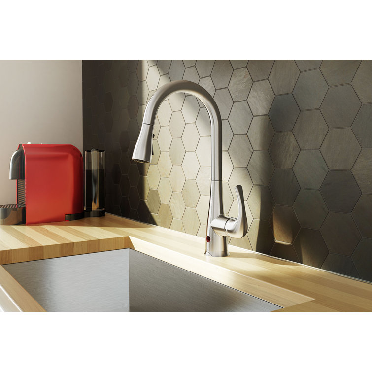 Belanger Pull Down Touchless Single Handle Kitchen Faucet with Accessories
