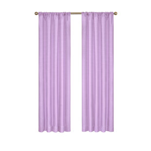 Columbia Solid Blackout Thermal Rod Pocket Single Curtain Panel by Charlton Home