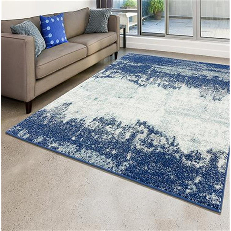 17 Stories Thorold Abstract Blue Area Rug Wayfair
