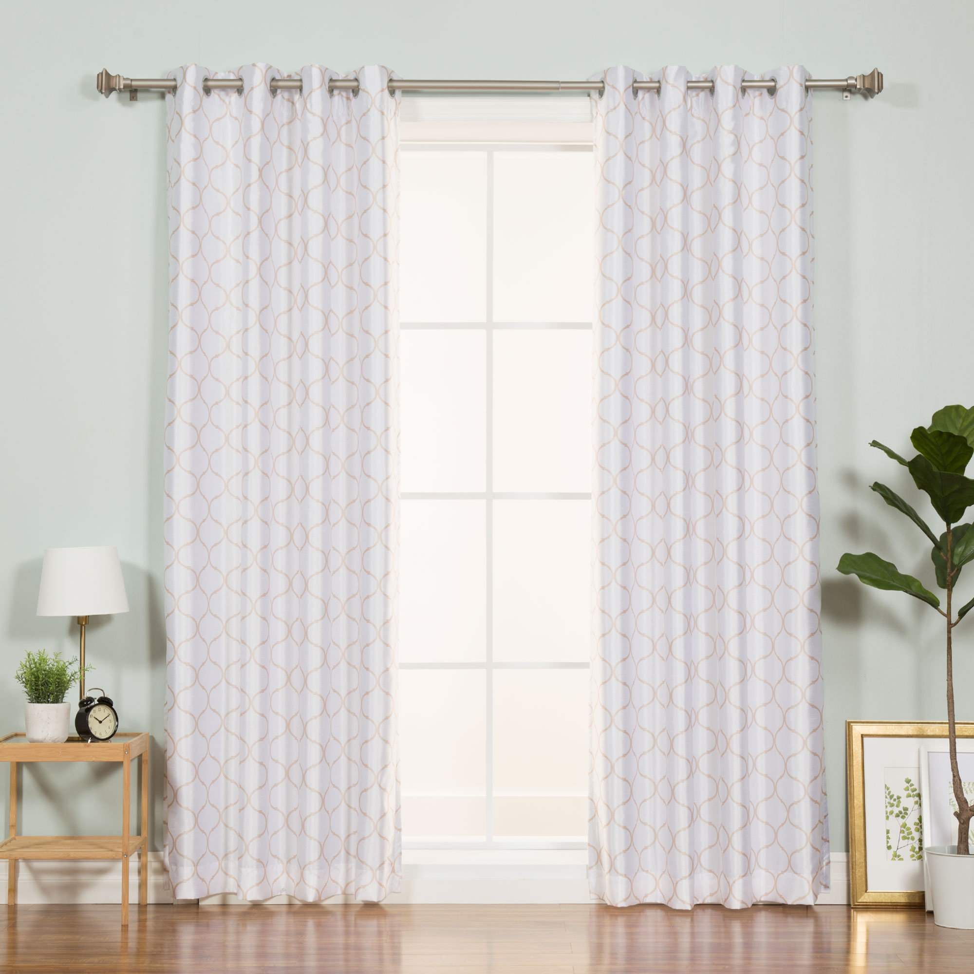 Cadel Geometric Blackout Thermal Grommet Single Curtain Panel