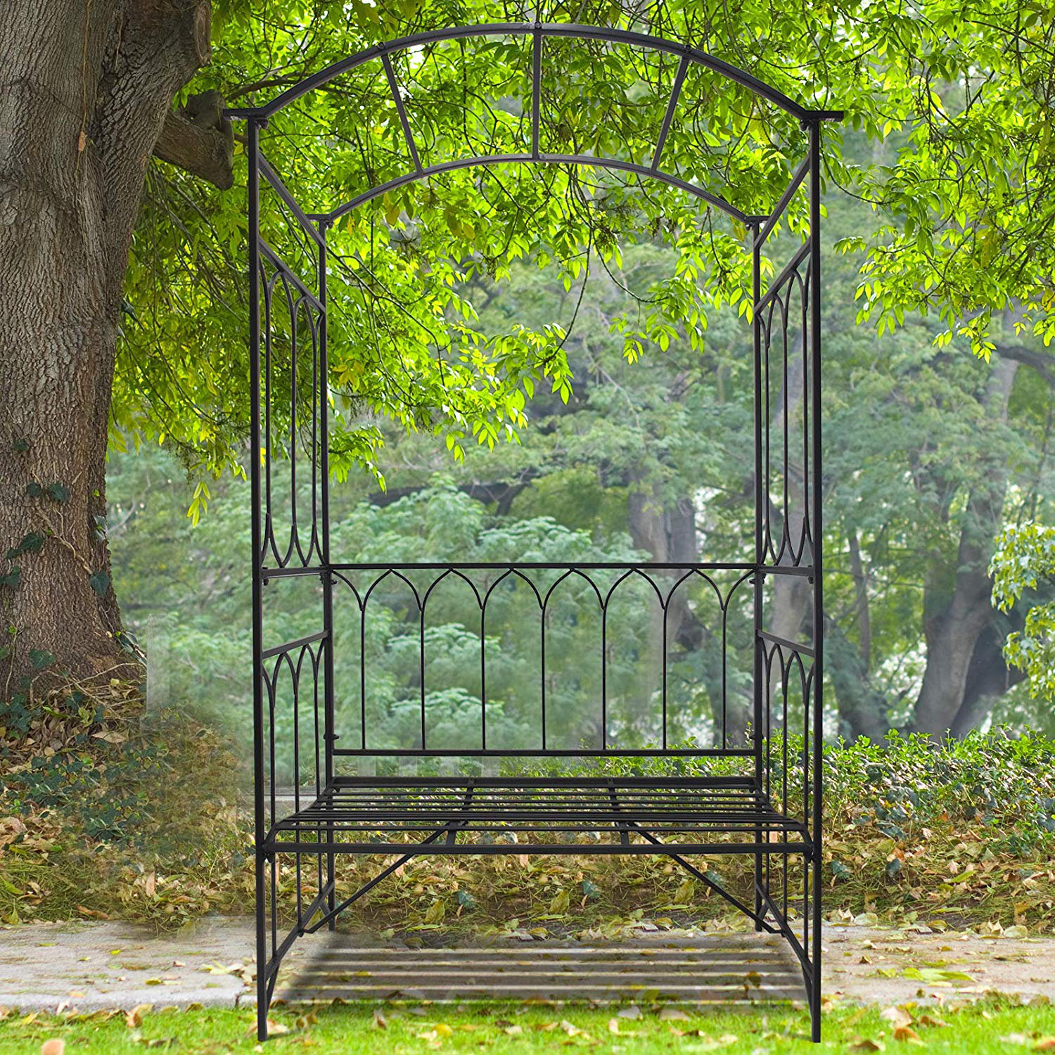 Outsunny Metal Arbor With Bench Reviews Wayfair