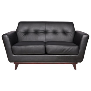 Go to store & view more images George Oliver Bureen Modern Tufted Leather Loveseat