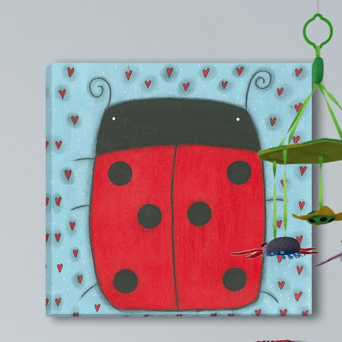 'Ladybug' by Tatijana Lawrence Painting Print on Wrapped Canvas
