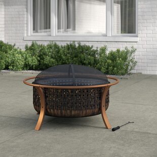 Olive Steel Charcoal/Wood Burning Fire Pit By Sol 72 Outdoor