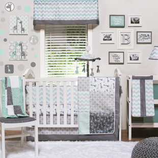 Giraffe Crib Bedding Wayfair Uptown Giraffe 4 Piece Crib Bedding Set