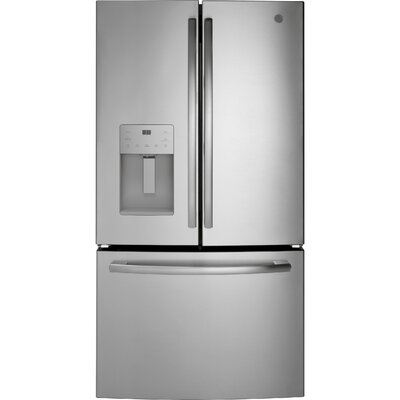 GE Appliances 25.6 cu. ft. Energy Star French Door Refrigerator Finish: Stainless Steel