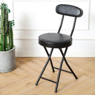 foldable stool with backrest