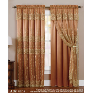 Ardara Nature / Floral Blackout Rod Pocket Single Curtain Panel