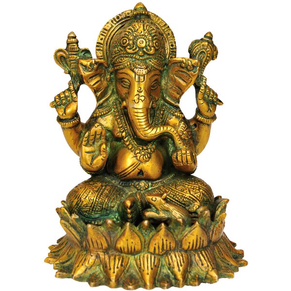 Bungalow Rose Deaysha Lord Ganesha On Lotus | Wayfair