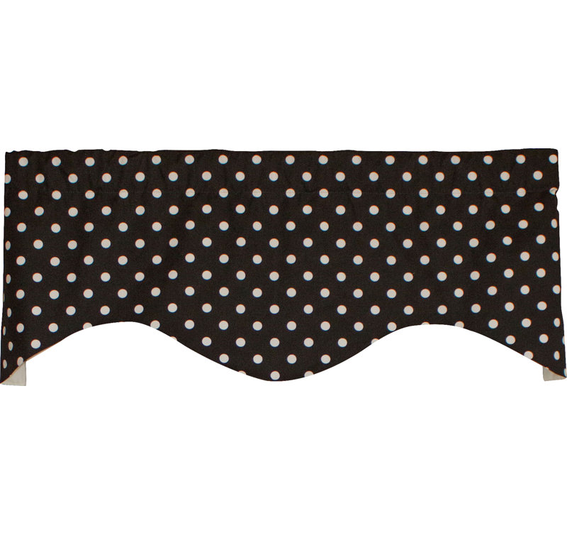 Viv Rae Patti Polka Dot Cornice Kitchen Curtain Reviews Wayfair