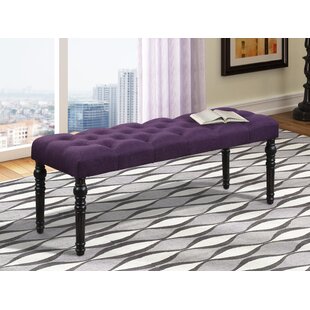 purple upholstered bench