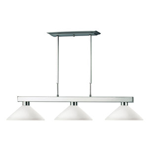 Go to store & view more images Red Barrel Studio Viki 3-Light Brushed Nickel Billiard Pendant