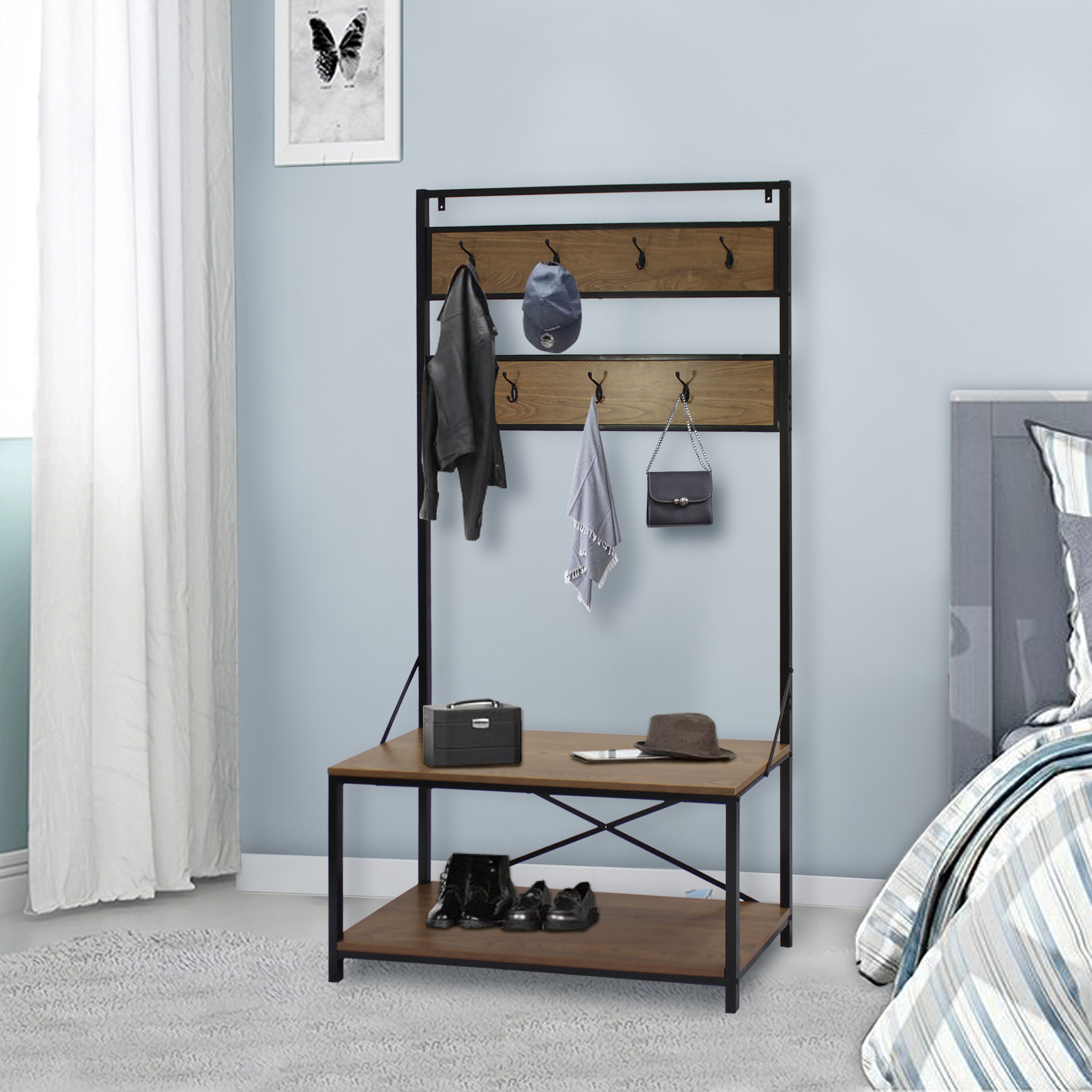 Foundry Select Landyn Hall Tree With Bench Reviews Wayfair Foundry Select Landyn Hall Tree With