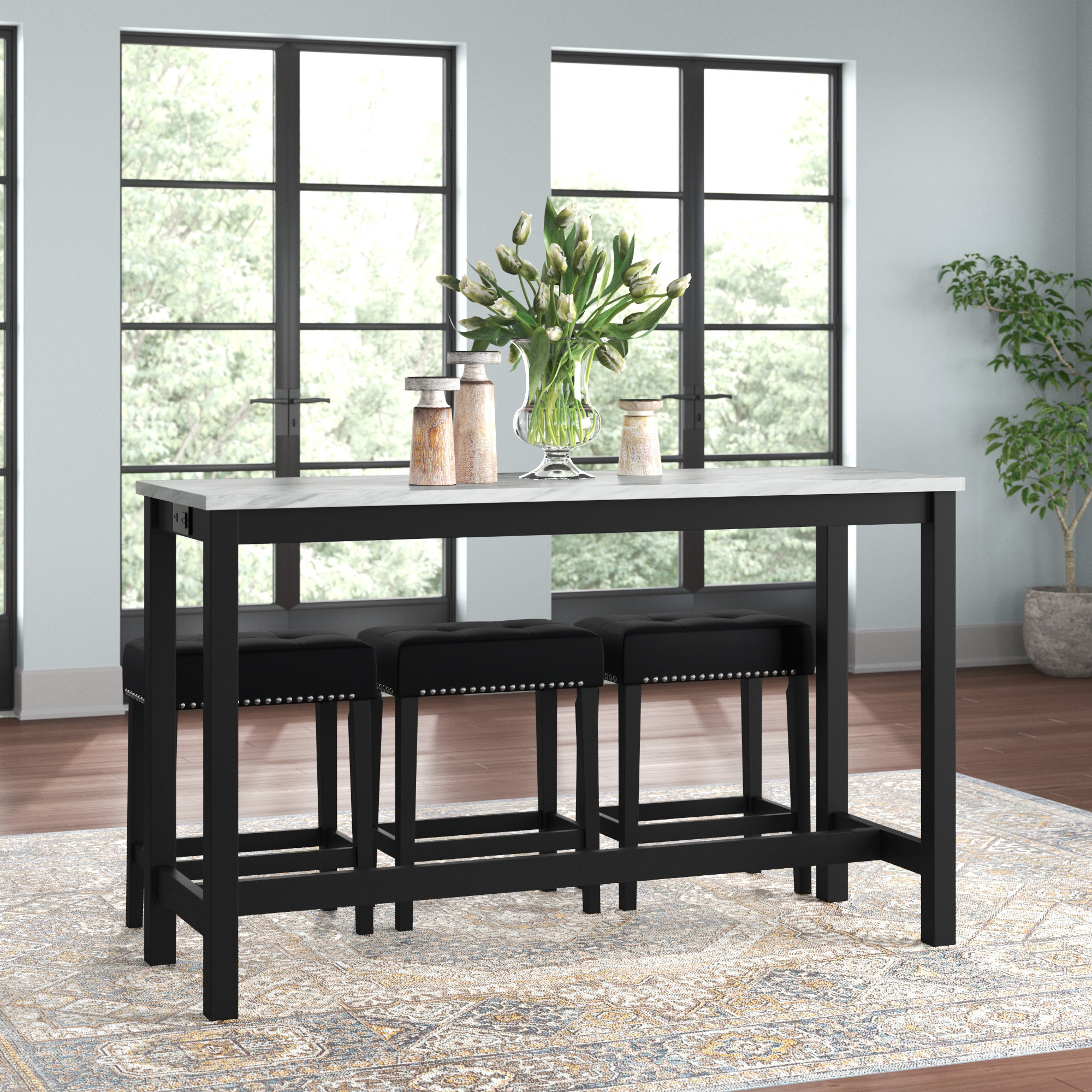 counter height pub table rectangle