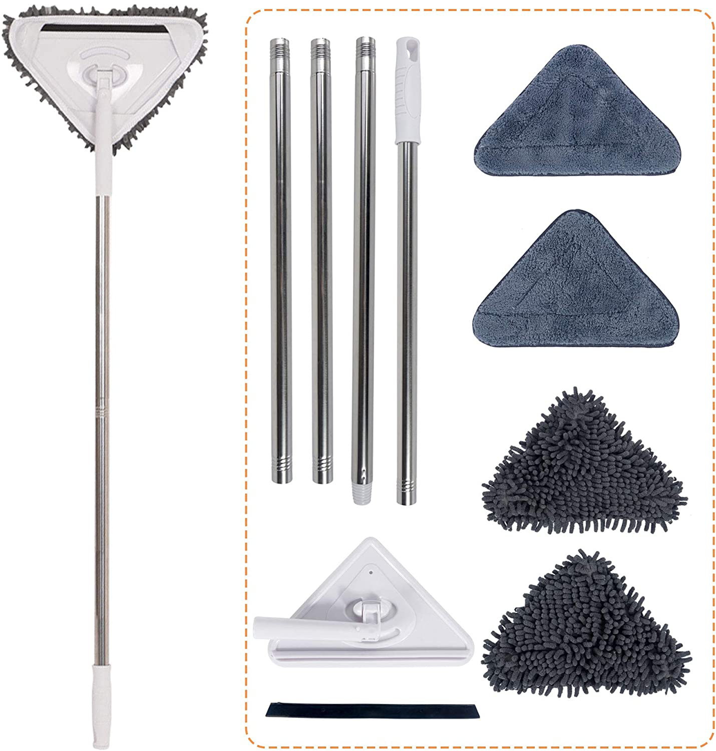 H&B Luxuries Microfiber Dust with Extension Pole and Long Handle Mop