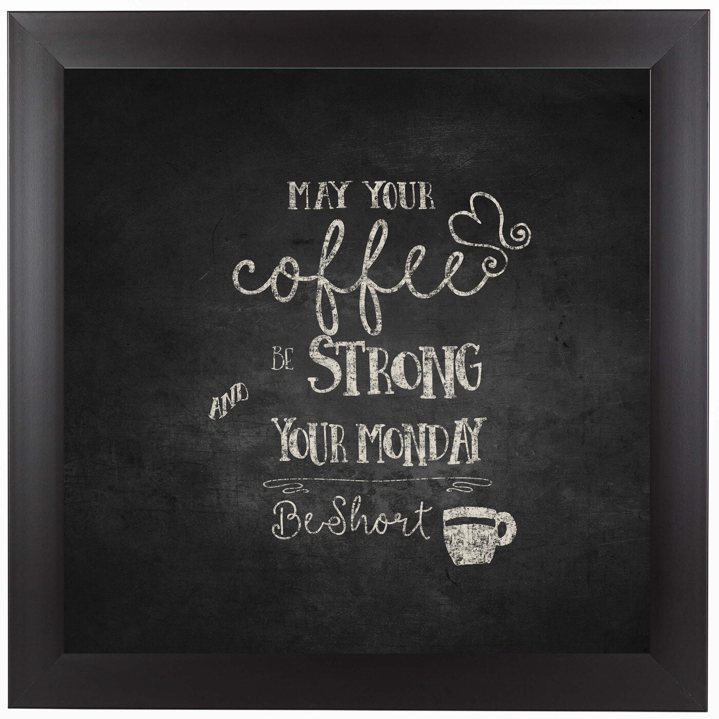 East Urban Home Coffee Saying Chalkboard Framed Textual Art Wayfair