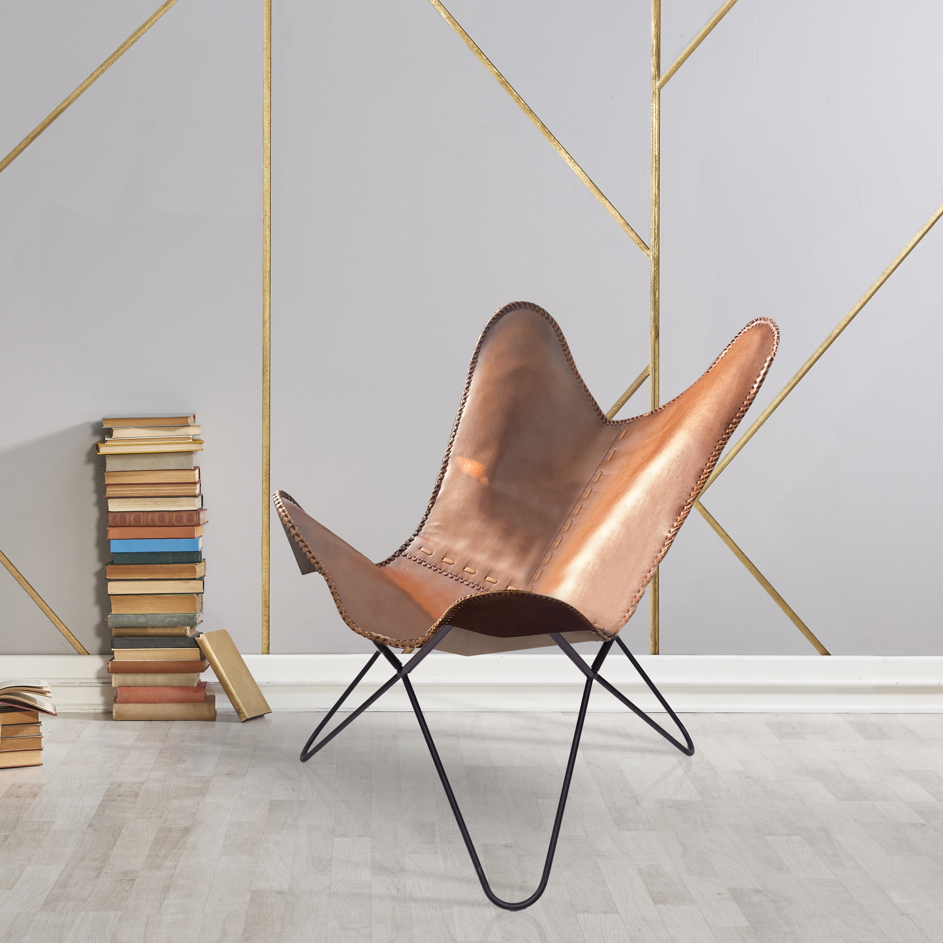 leather butterfly chair