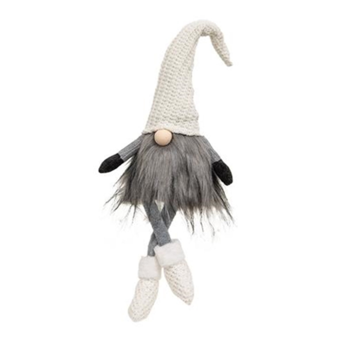 The Holiday Aisle® Cream Knit Dangle Legs Gnome & Reviews | Wayfair