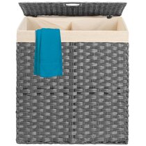 Laundry Hamper Clothes Basket Cotton Waterproof Washing Bag Foldable Storage/