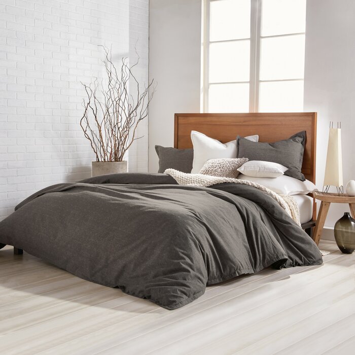 Dkny Pure Flannel Single Reversible Duvet Cover Reviews Wayfair