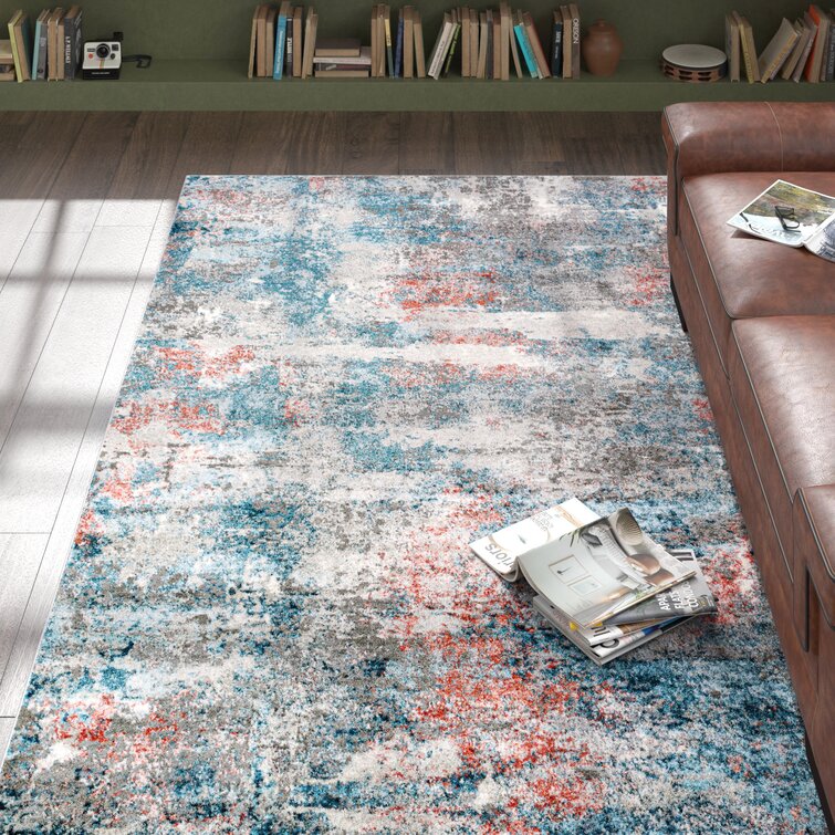 blue coral area rug