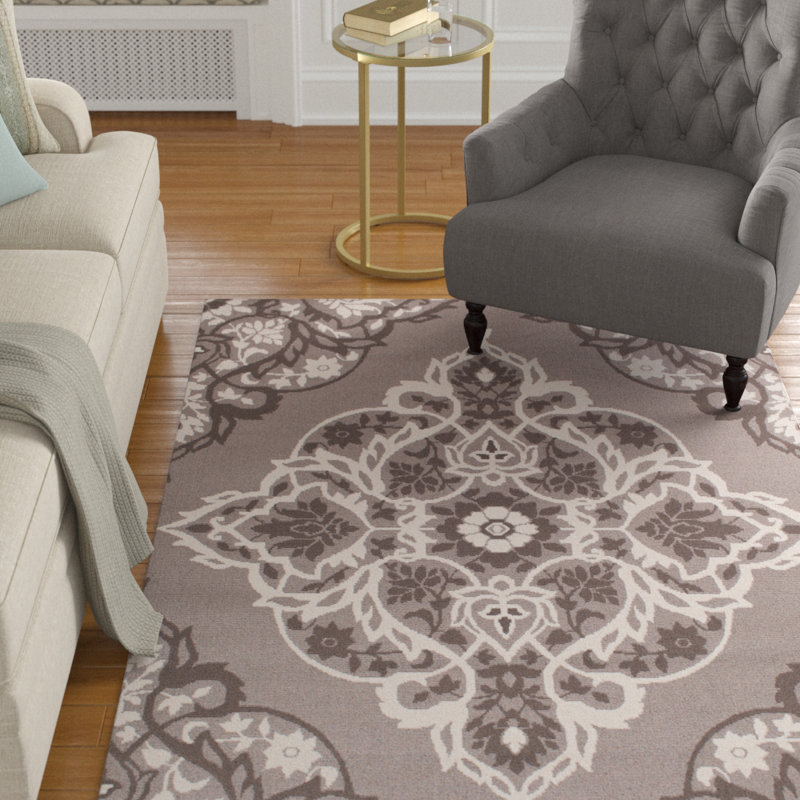 Charlton Home Sattler Gray White Indoor Outdoor Area Rug Reviews Wayfair