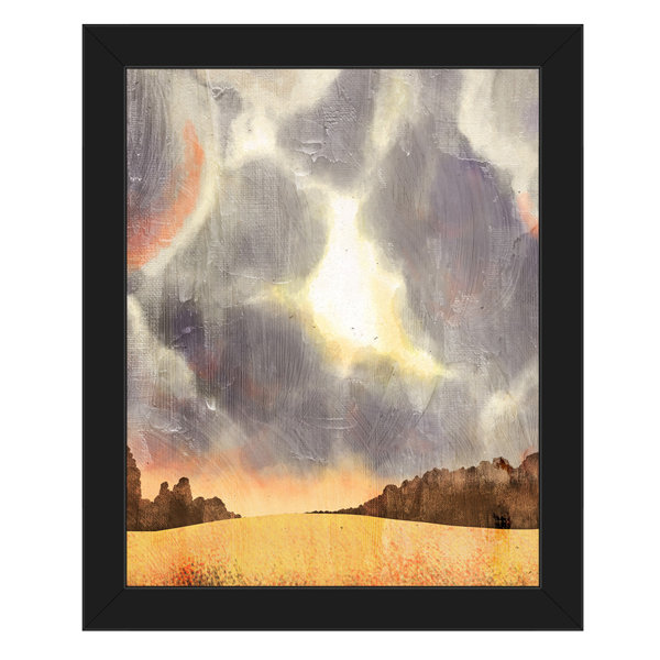 Click Wall Art Stormy Skies Auburn Framed Painting Print On Canvas